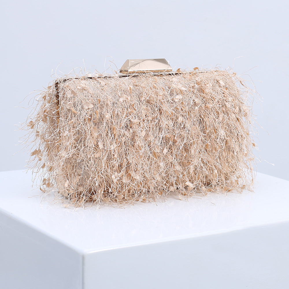 Wholesale Tassel Banquet Evening Dress Black Chaozhou Handmade Handbag